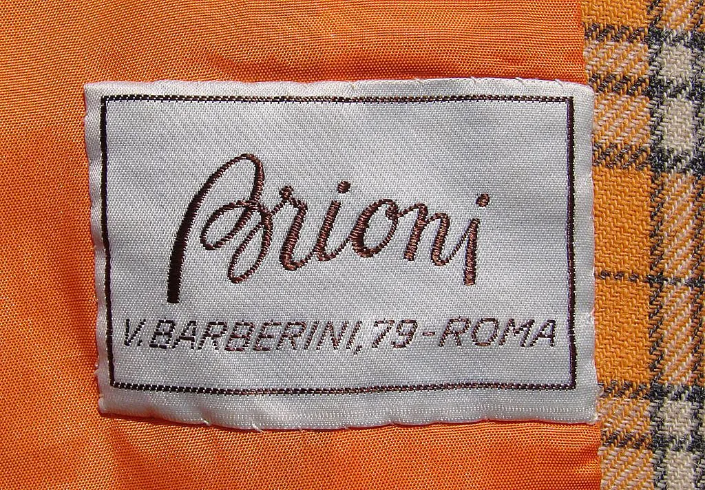 Vintage 1960s Mod Orange Wool Plaid Coat - Brioni - Couture