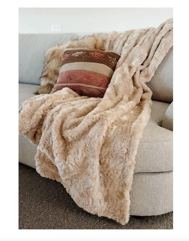Vintage Persian Lamb Faux Fur Throw by Fabulous Furs