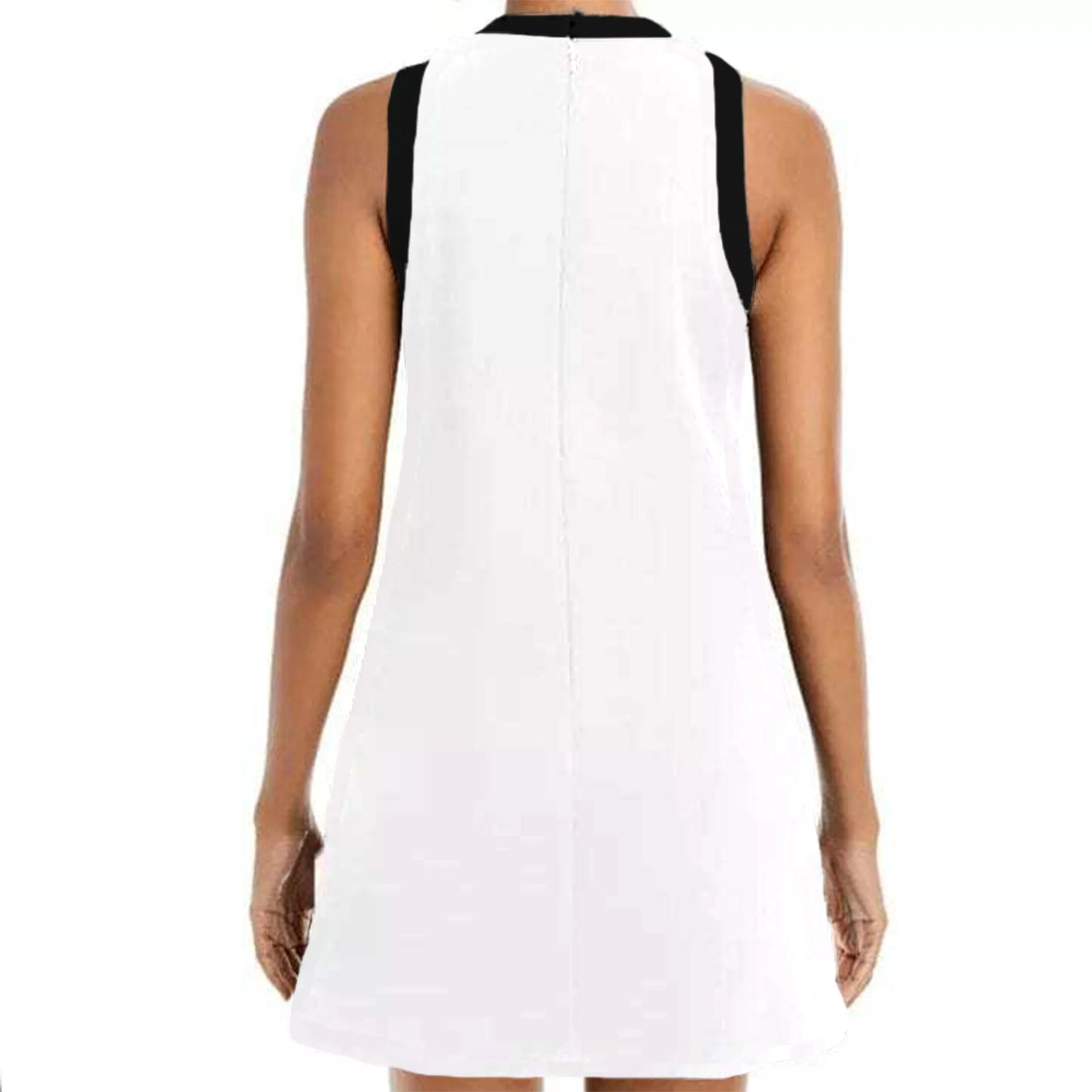 Willa Organic Cotton Active Mini Dress - White/Black