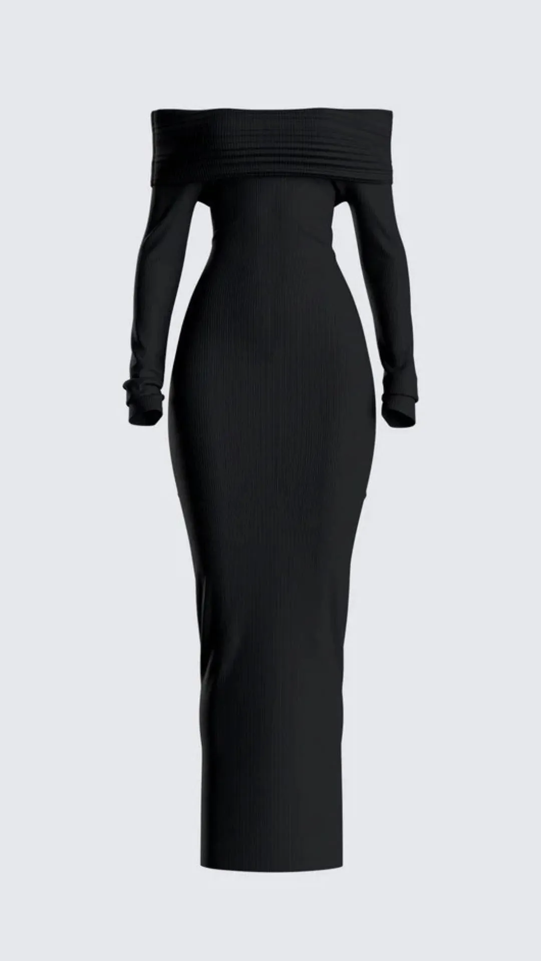Winter Black Classic Dress
