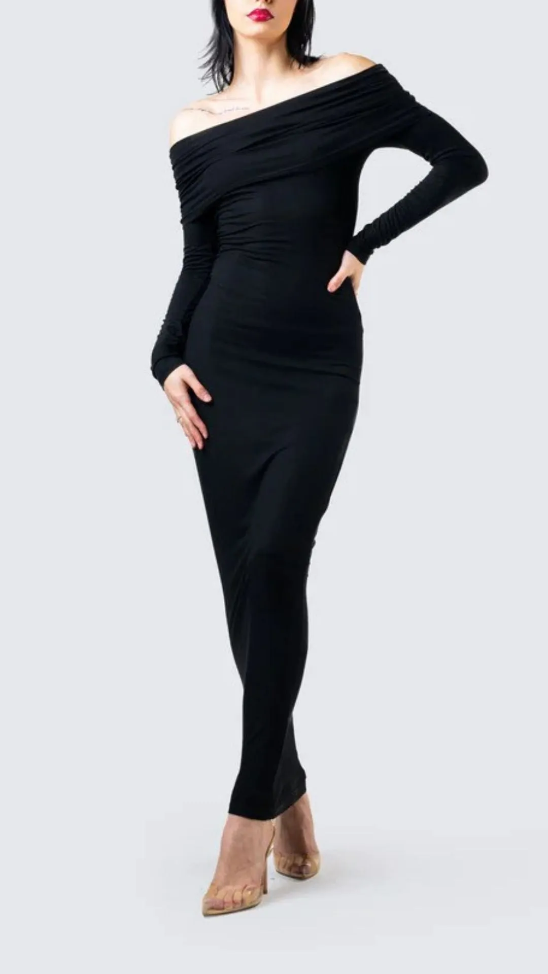 Winter Black Classic Dress