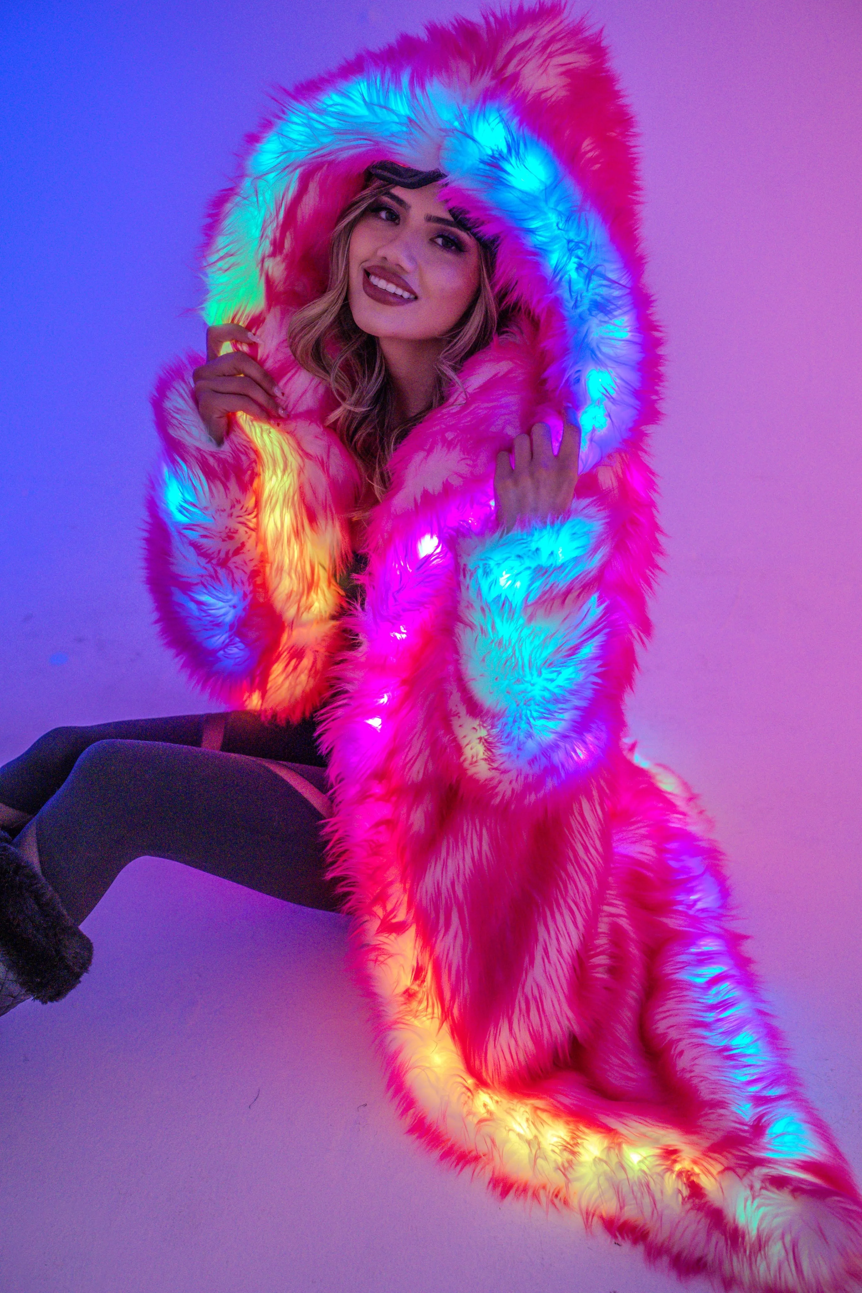 Women's LED Desert Warrior Coat in "Just The Tip-Hot Pink" IN STOCK
