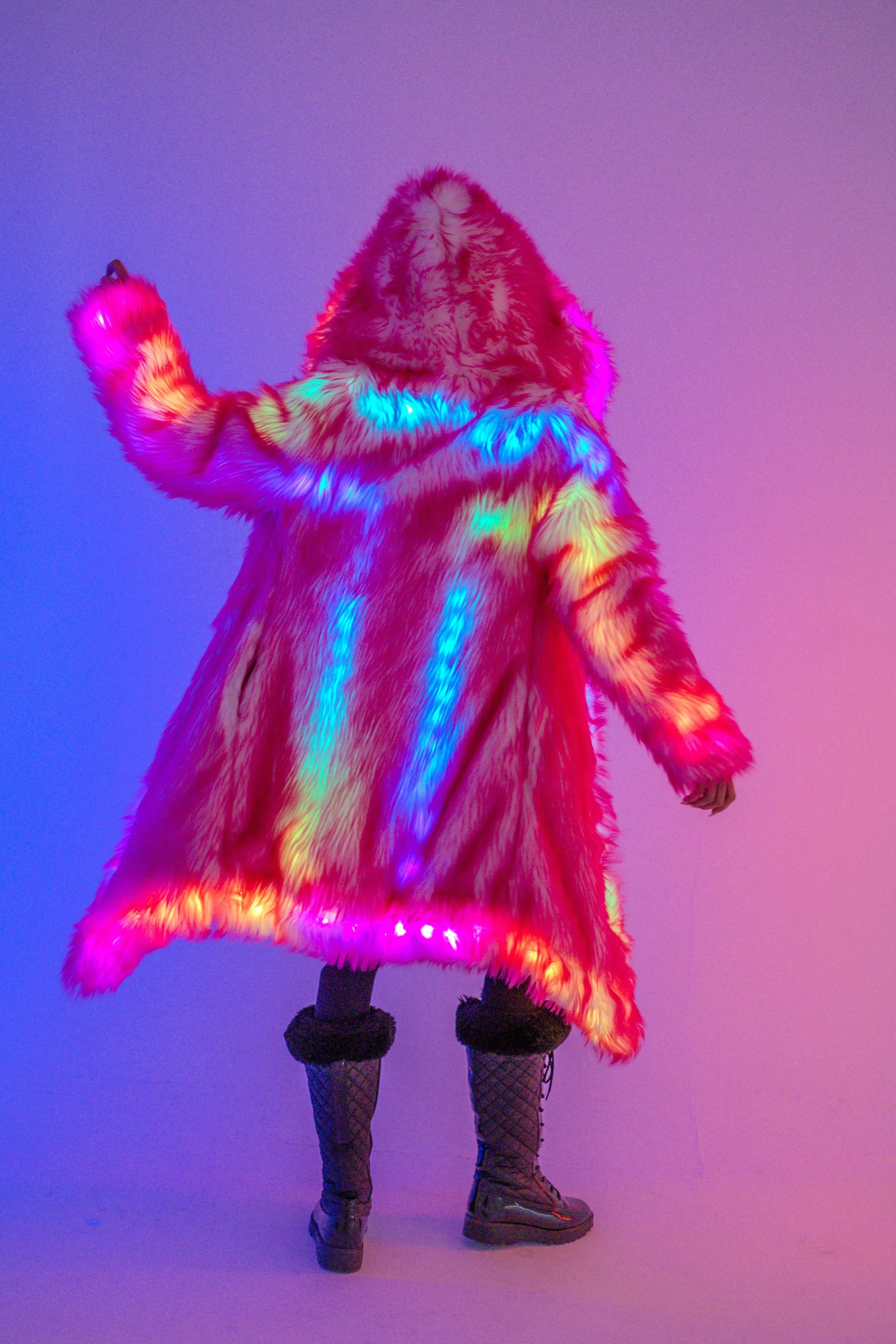 Women's LED Desert Warrior Coat in "Just The Tip-Hot Pink" IN STOCK