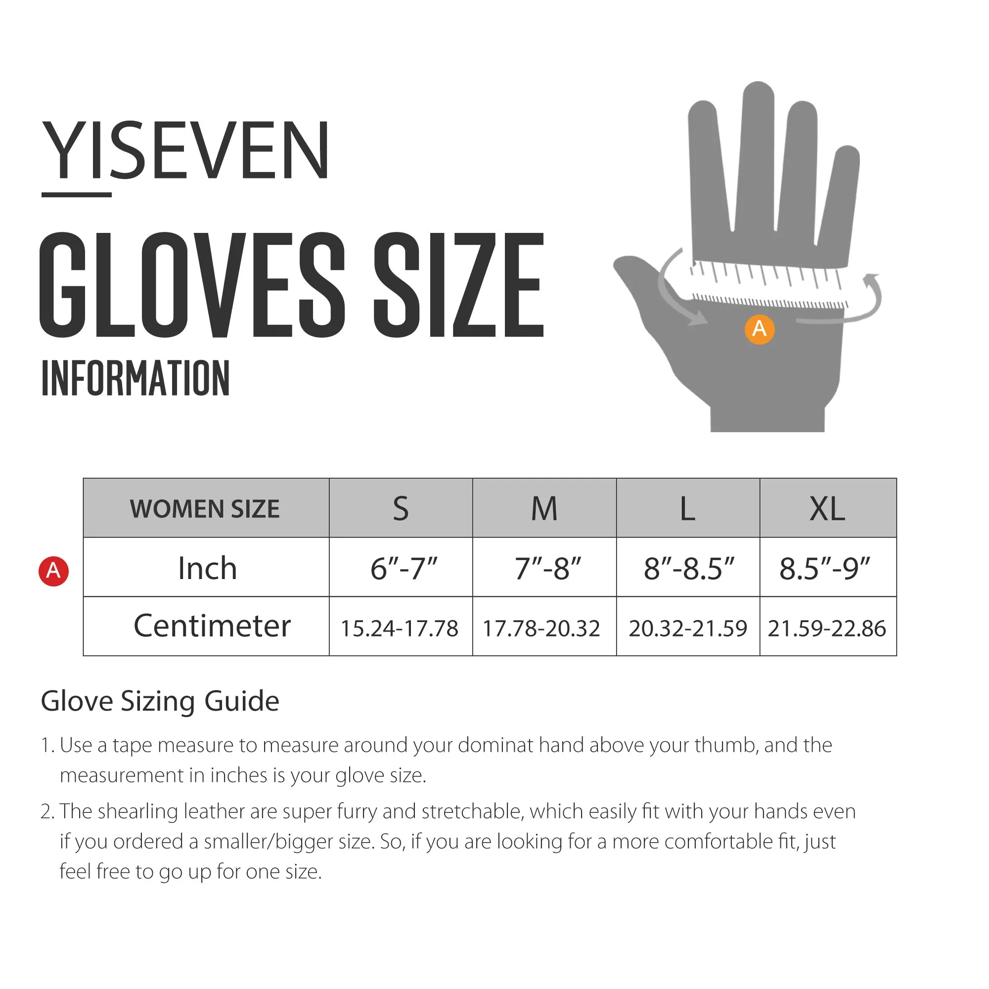 YISEVEN Women's  Winter Shearling Leather Gloves(Mittens)